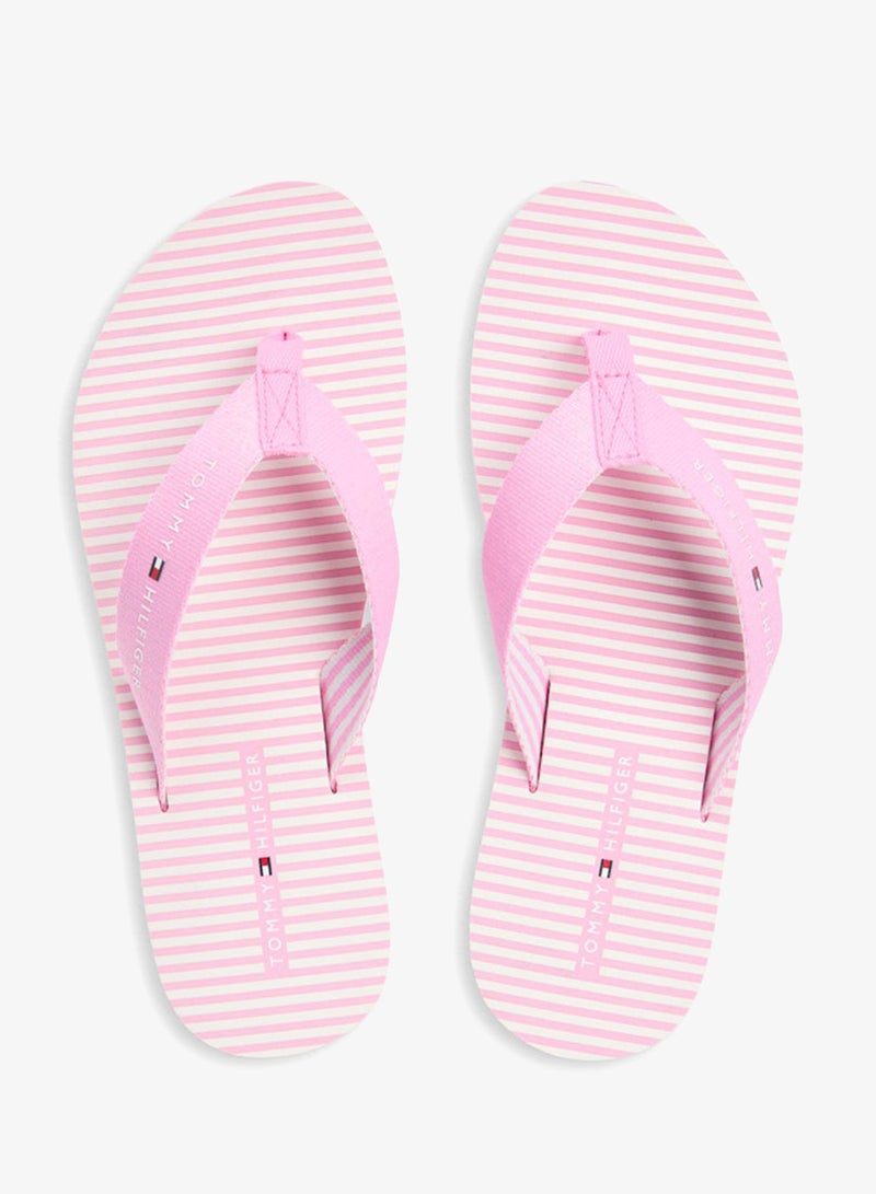 TOMMY HILFIGER Webbing Strap Ithaca Stripe Flip-Flops - Image 5